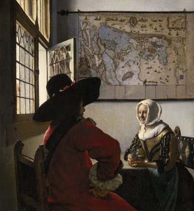 Officer and Laughing Girl by Jan Vermeer van Delft